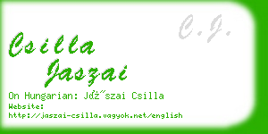 csilla jaszai business card